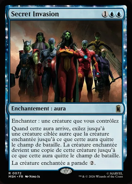 Secret Invasion, carte Magic MSH 72 — extension Marvel Super Heroes