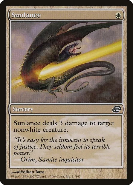 Sunlance, Magic card PLC 31 — Planar Chaos set