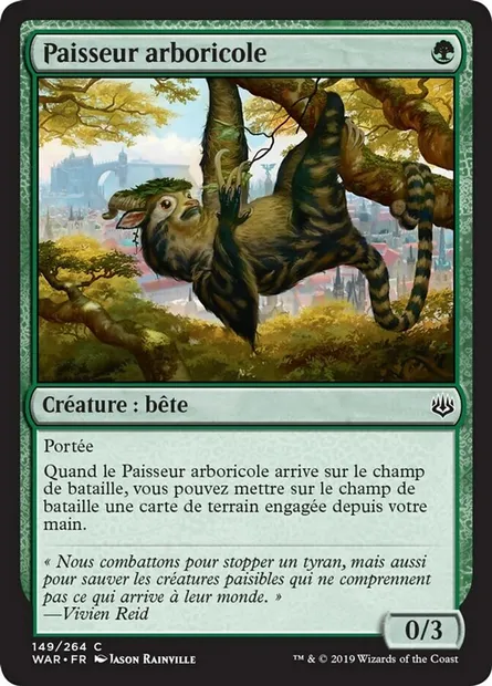 Paisseur arboricole, carte Magic WAR 149 — extension La guerre des Planeswalkers