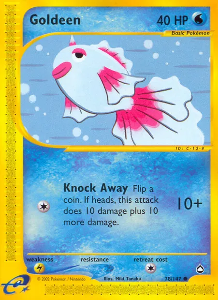 Goldeen, Pokémon card AQ 78 — Aquapolis set