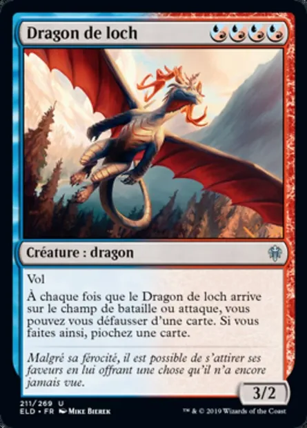 Dragon de loch, carte Magic ELD 211 — extension Throne of Eldraine