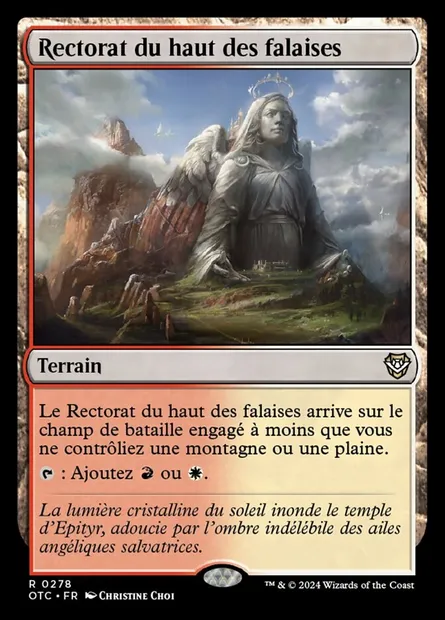 Rectorat du haut des falaises, carte Magic OTC 278 — extension Outlaws of Thunder Junction Commander