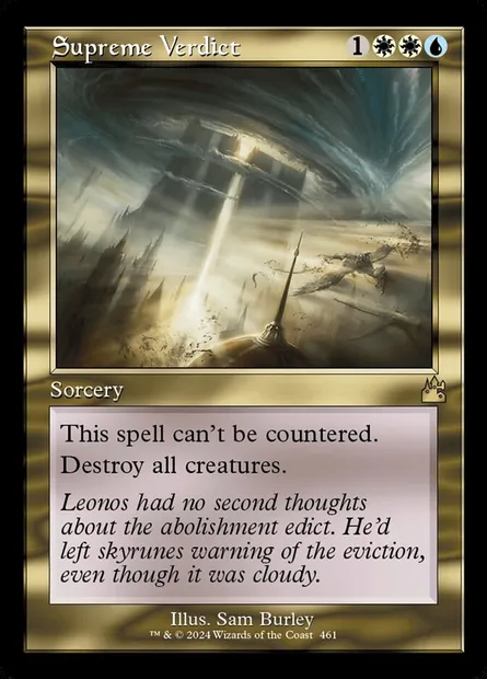 Supreme Verdict, Magic card RVR 461 — Ravnica Remastered set