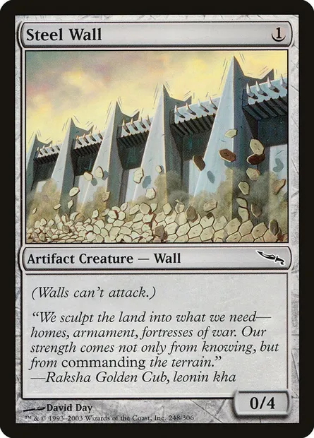 Steel Wall, Magic card MRD 248 — Mirrodin set