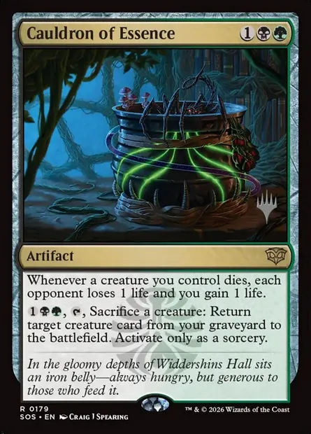 Cauldron of Essence, Magic card PSOS 179p — Secrets of Strixhaven Promos set