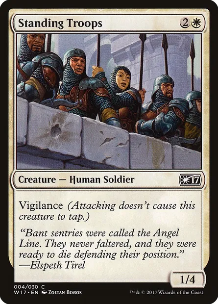 Standing Troops, Magic card W17 4 — Welcome Deck 2017 set