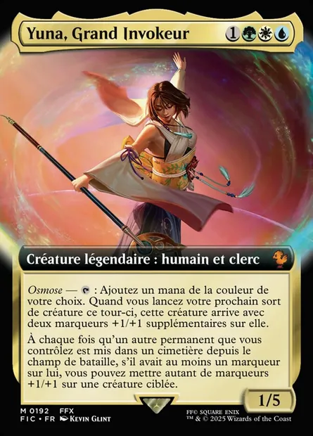 Yuna, Grand Invokeur, carte Magic FIC 192 — extension Final Fantasy Commander