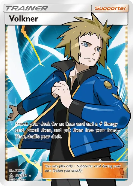 Volkner, Pokémon card UPR 156 — Ultra Prism set