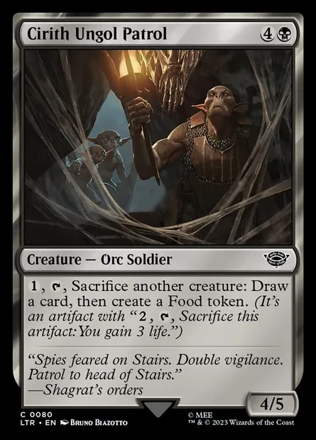 Cirith Ungol Patrol, Magic card LTR 80 — The Lord of the Rings: Tales of Middle-earth set