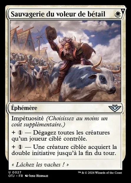 Sauvagerie du voleur de bétail, carte Magic OTJ 27 — extension Outlaws of Thunder Junction