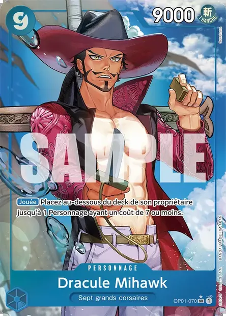 Dracule Mihawk, carte One Piece OP01-070 — extension ROMANCE DAWN