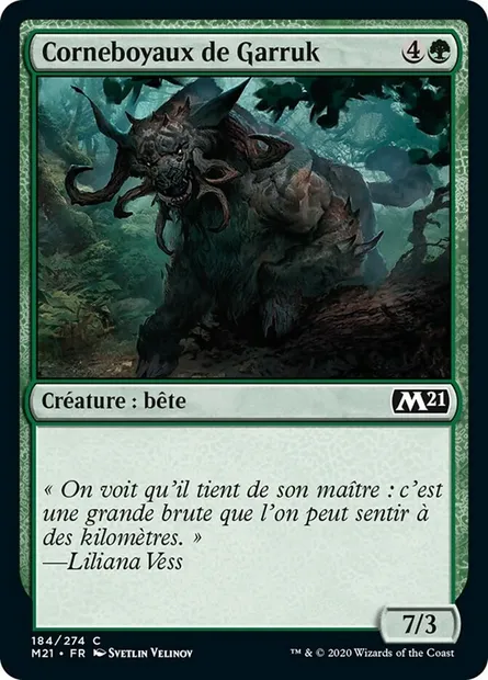 Corneboyaux de Garruk, carte Magic M21 184 — extension Core Set 2021
