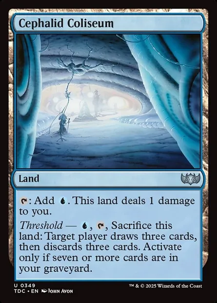 Cephalid Coliseum, Magic card TDC 349 — Tarkir: Dragonstorm Commander set