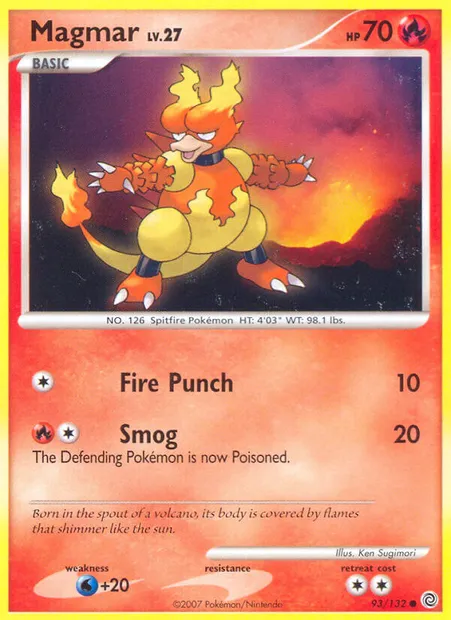 Magmar, Pokémon card SW 93 — Secret Wonders set