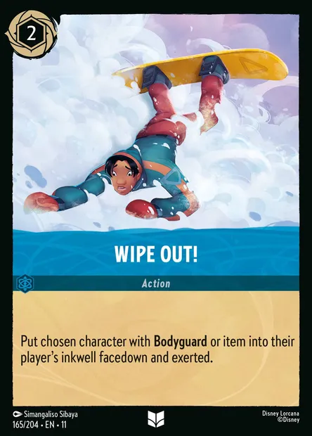 Wipe Out!, Disney Lorcana card CH11-165 — Winterspell set