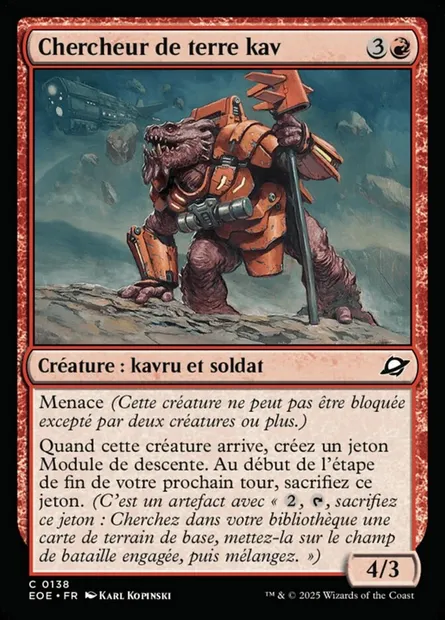 Chercheur de terre kav, carte Magic EOE 138 — extension Edge of Eternities