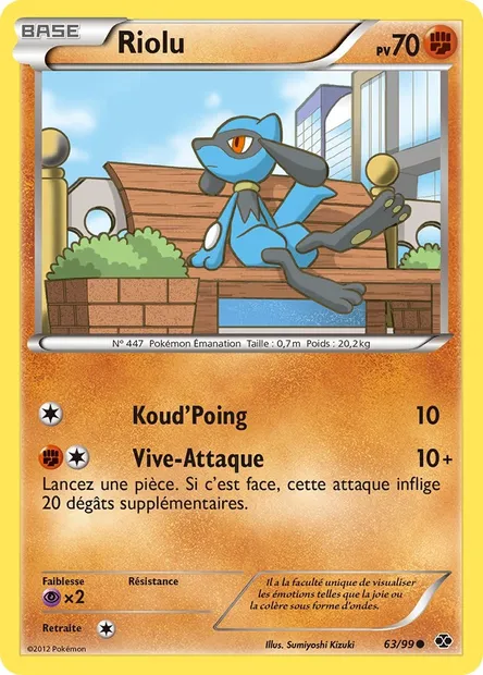 Riolu, carte Pokémon NXD 63 — extension Destinées Futures