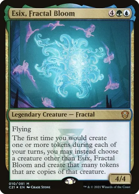 Esix, Fractal Bloom, Magic card C21 10 — Commander 2021 set