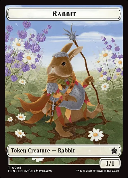 Rabbit, carte Magic TFDN 5 — extension Foundations Tokens
