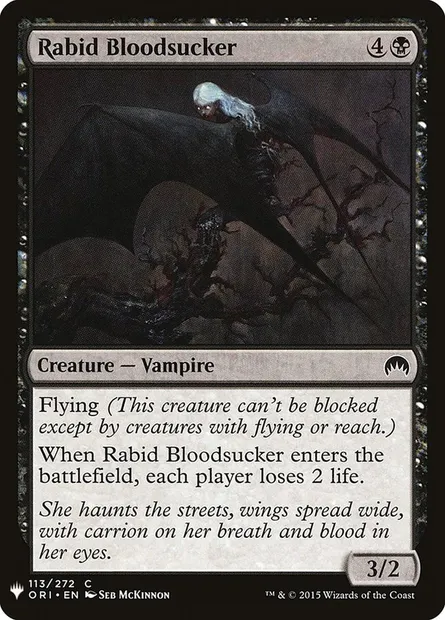 Suceuse de sang enragée, carte Magic PLST ORI-113 — extension The List