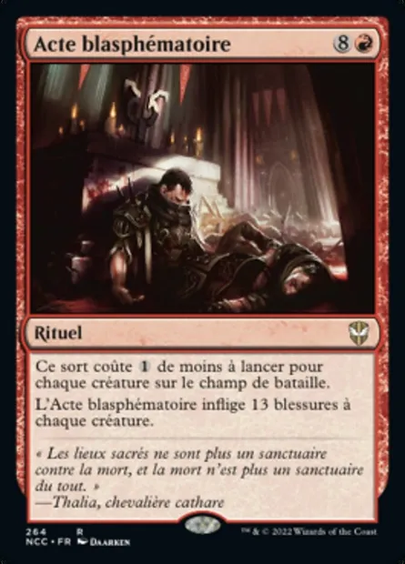 Acte blasphématoire, carte Magic NCC 264 — extension New Capenna Commander