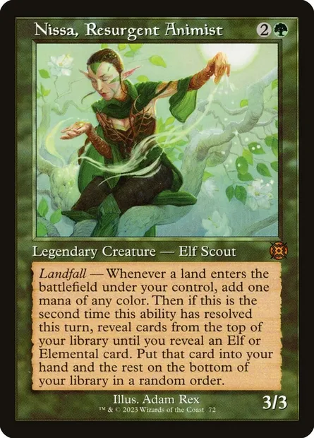 Nissa, Resurgent Animist, Magic card MAT 72 — March of the Machine: The Aftermath set