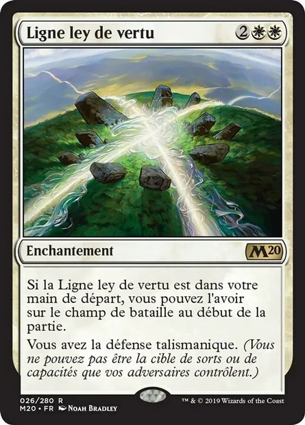 Ligne ley de vertu, carte Magic M20 26 — extension Core Set 2020