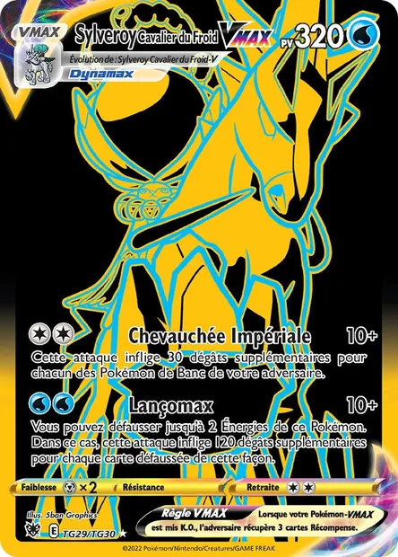 Sylveroy Cavalier du Froid VMAX, carte Pokémon ASR TG29 — extension Astres Radieux