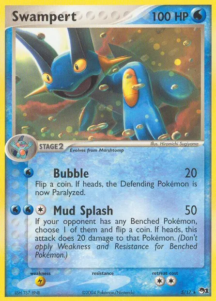 Swampert, Pokémon card P1 5 — POP Series 1 set
