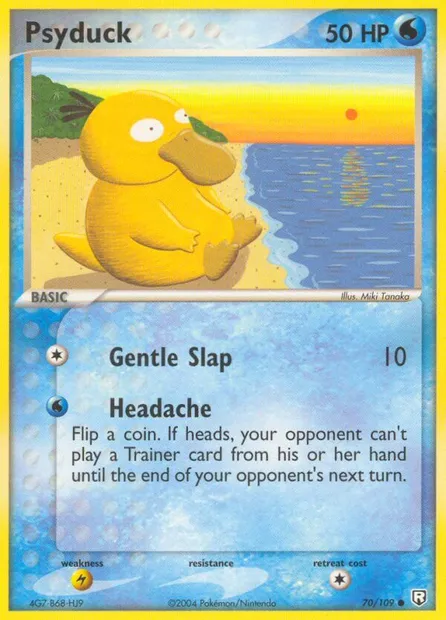 Psyduck, Pokémon card TRR 70 — Team Rocket Returns set