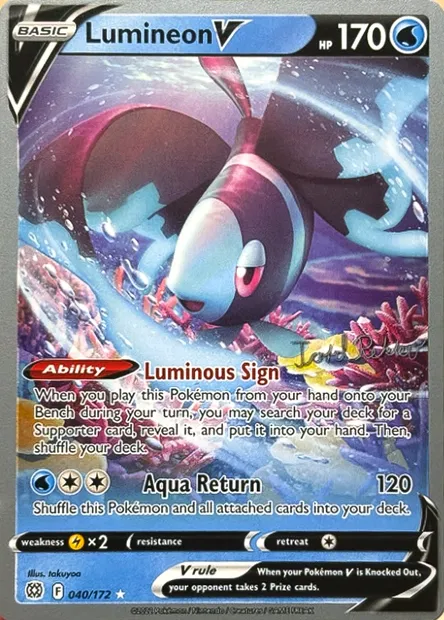Luminéon V, carte Pokémon WCD23 040-2 — extension World Championship Decks 2023