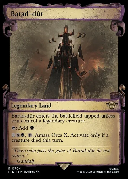 Barad-dûr, Magic card LTR 704 — The Lord of the Rings: Tales of Middle-earth set