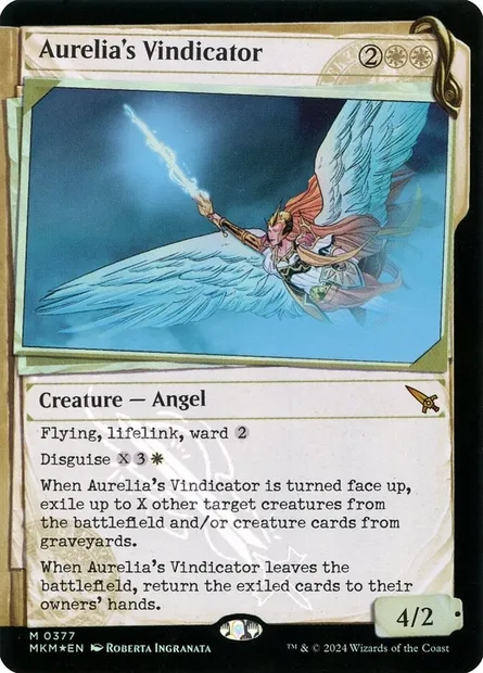 Aurelia's Vindicator, Magic card MKM 377 — Murders at Karlov Manor set