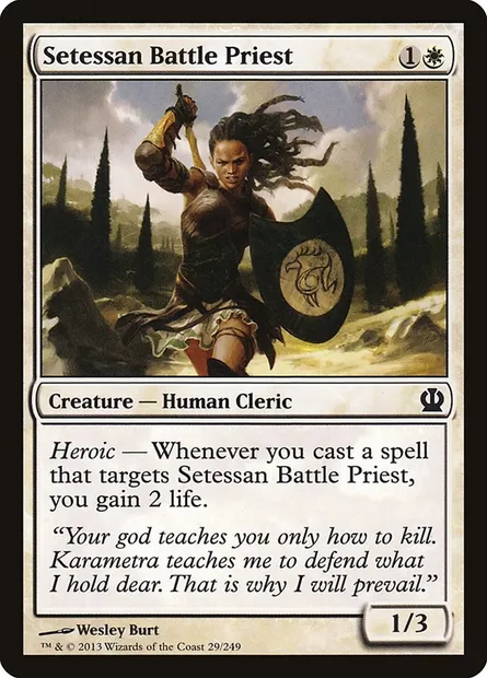 Setessan Battle Priest, Magic card THS 29 — Theros set