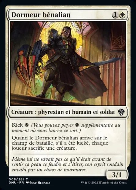 Dormeur bénalian, carte Magic DMU 8 — extension Dominaria Uni