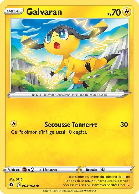 Galvaran, carte Pokémon RCL 63 — extension Clash des Rebelles
