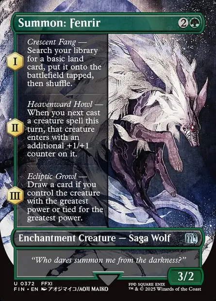 Summon: Fenrir, Magic card FIN 372 — Final Fantasy set