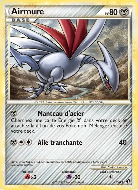 Airmure, carte Pokémon UD 21 — extension Indomptable