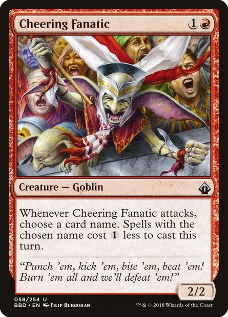 Cheering Fanatic, carte Magic BBD 58 — extension Battlebond
