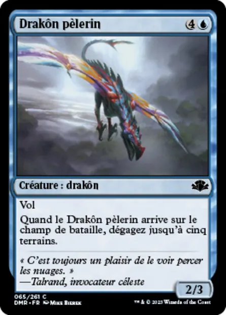 Drakôn pèlerin, carte Magic DMR 65 — extension Dominaria Remastered
