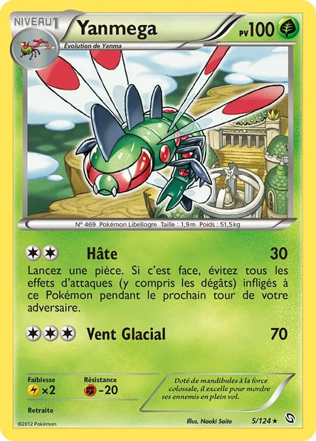 Yanmega, carte Pokémon DRX 5 — extension Dragons Éxaltés