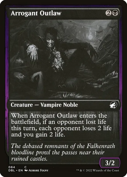 Arrogant Outlaw, Magic card DBL 84 — Innistrad: Double Feature set