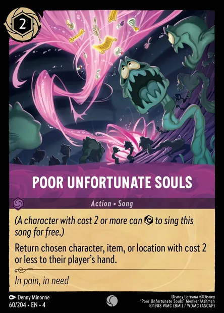 Poor Unfortunate Souls, Disney Lorcana card CH4-060 — Ursula's Return set