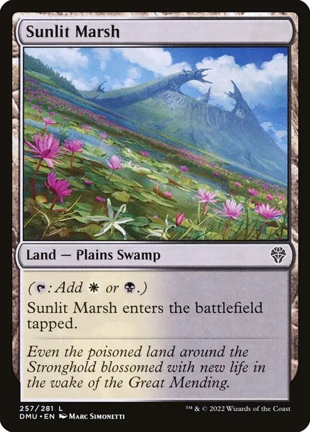 Sunlit Marsh, Magic card DMU 257 — Dominaria United set