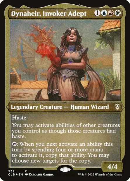 Dynaheir, experte invocatrice, carte Magic CLB 532 — extension Commander Légendes : la bataille de la Porte de Baldur