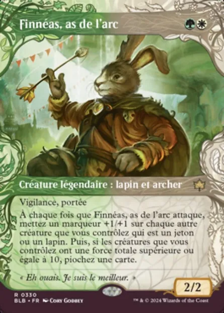 Finnéas, as de l'arc, carte Magic BLB 330 — extension Bloomburrow