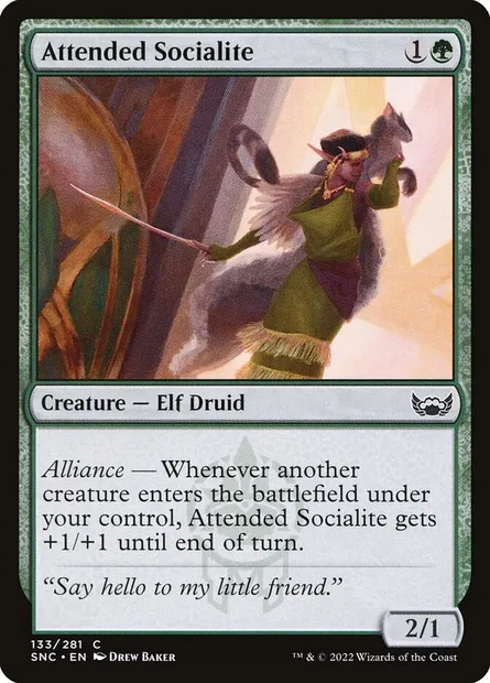Attended Socialite, Magic card SNC 133 — Streets of New Capenna set