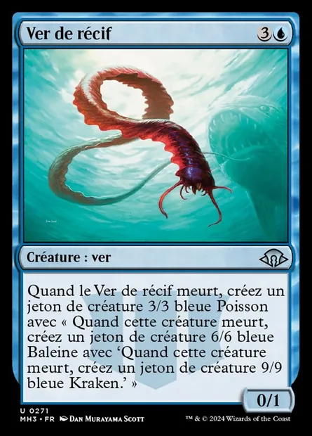 Ver de récif, carte Magic MH3 271 — extension Modern Horizons 3