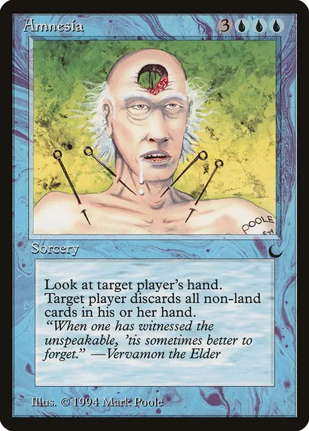 Amnesia, carte Magic DRK 20 — extension The Dark