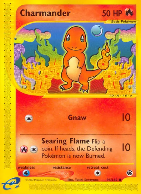 Charmander, Pokémon card EX 98 — Expedition Base Set set